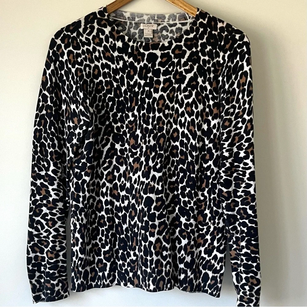 J. Crew Factory Teddie Sweater in Leopard - Picture 6 of 7